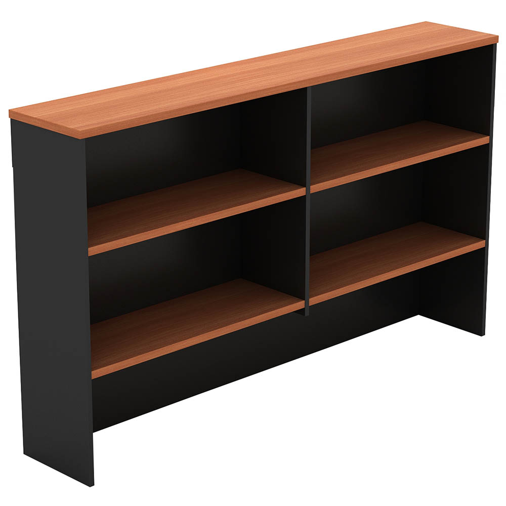 Om Overhead Hutch 1800 X 325 X 1080mm Cherry/charcoal