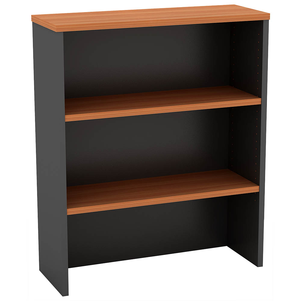 Om Overhead Hutch 900 X 325 X 1080mm Cherry/charcoal