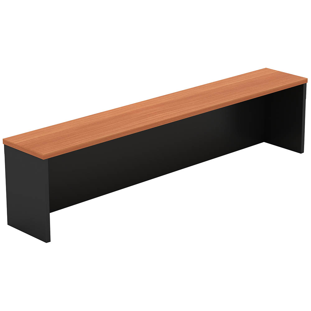 OM DESK RECEPTION HOB TOP 1500 X 300 X 380MM CHERRY/CHARCOAL
