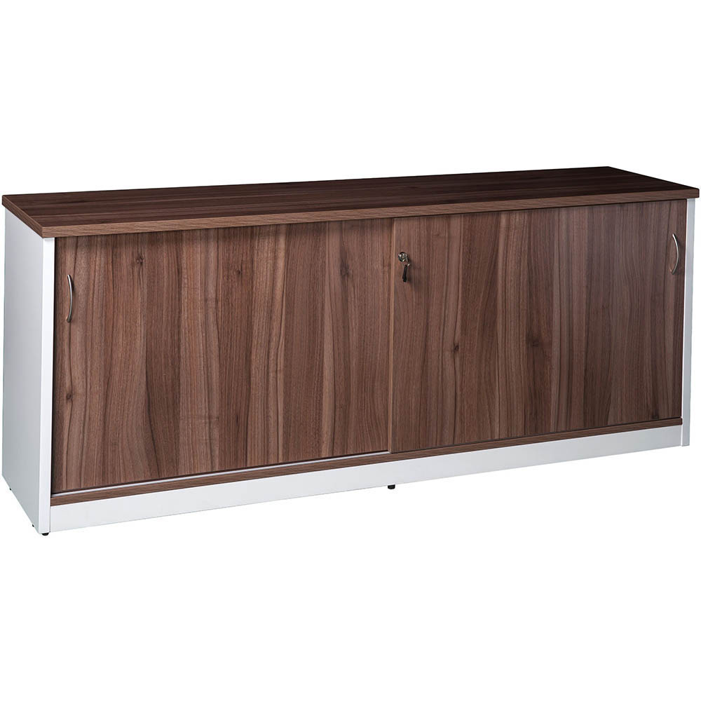 OM PREMIER CREDENZA SLIDING DOORS LOCKABLE 1500 X 450 X 720MM CASNAN/WHITE