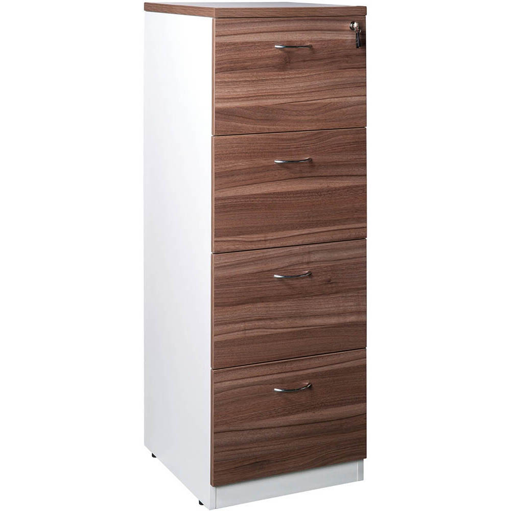 OM PREMIER FILING CABINET 4 DRAWER 468 X 510 X 1320MM CASNAN/WHITE