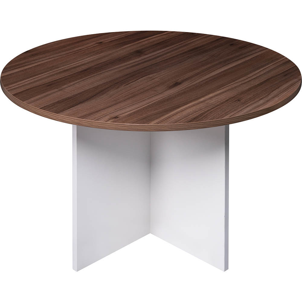 OM PREMIER ROUND MEETING TABLE 900 X 720MM CASNAN/WHITE