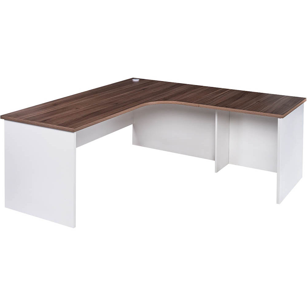 OM PREMIER RADIAL WORKSTATION 2 PIECE RHS 1800 X 1800 X 700 X 720MM CASNAN/WHITE
