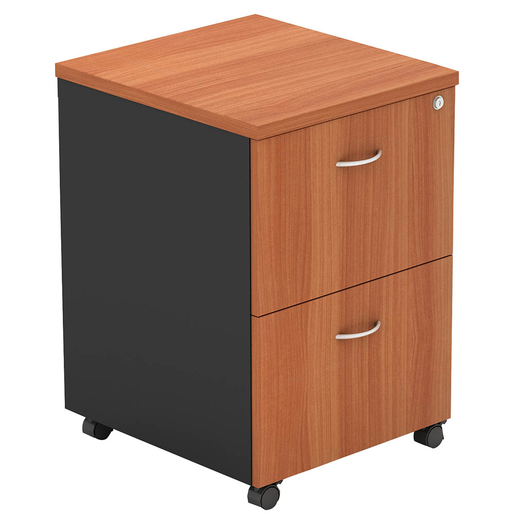 Om Mobile Pedestal 2 Files 468 X 510 X 685mm Cherry/charcoal