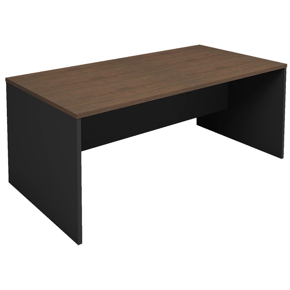 Om Premier Desk 1800 X 750 X 720mm Regal Walnut/charcoal
