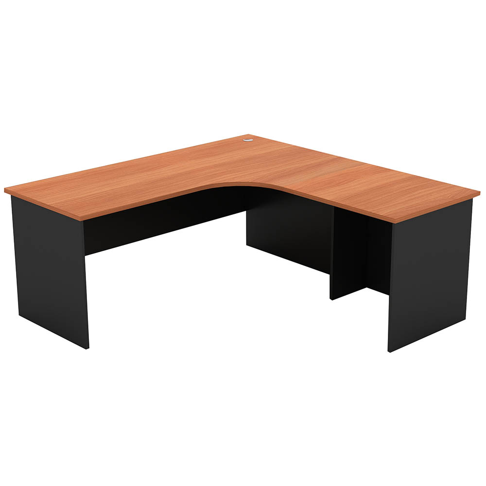 Om Radial Workstation 1800 X 1800 X 700mm Cherry/charcoal