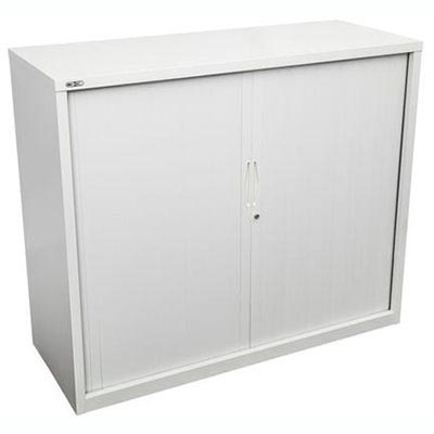 GO TAMBOUR DOOR CUPBOARD NO SHELVES 1016 X 1200 X 473MM WHITE