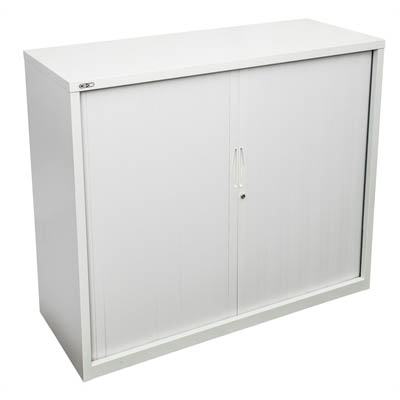 GO TAMBOUR DOOR CUPBOARD NO SHELVES 1016 X 900 X 473MM WHITE