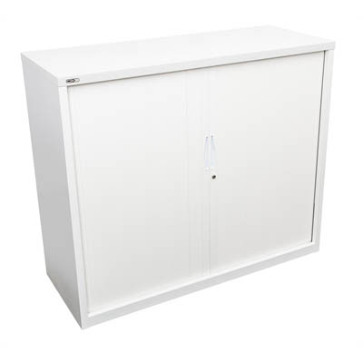 GO TAMBOUR DOOR CUPBOARD NO SHELVES 1200 X 1200 X 473MM WHITE