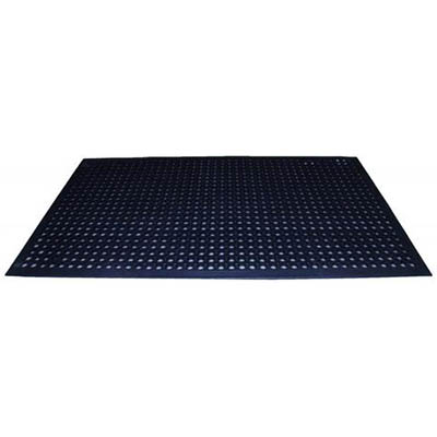 ITALPLAST ANTI-FATIGUE SAFEWALK RUBBER MAT 1500 X 914MM BLACK