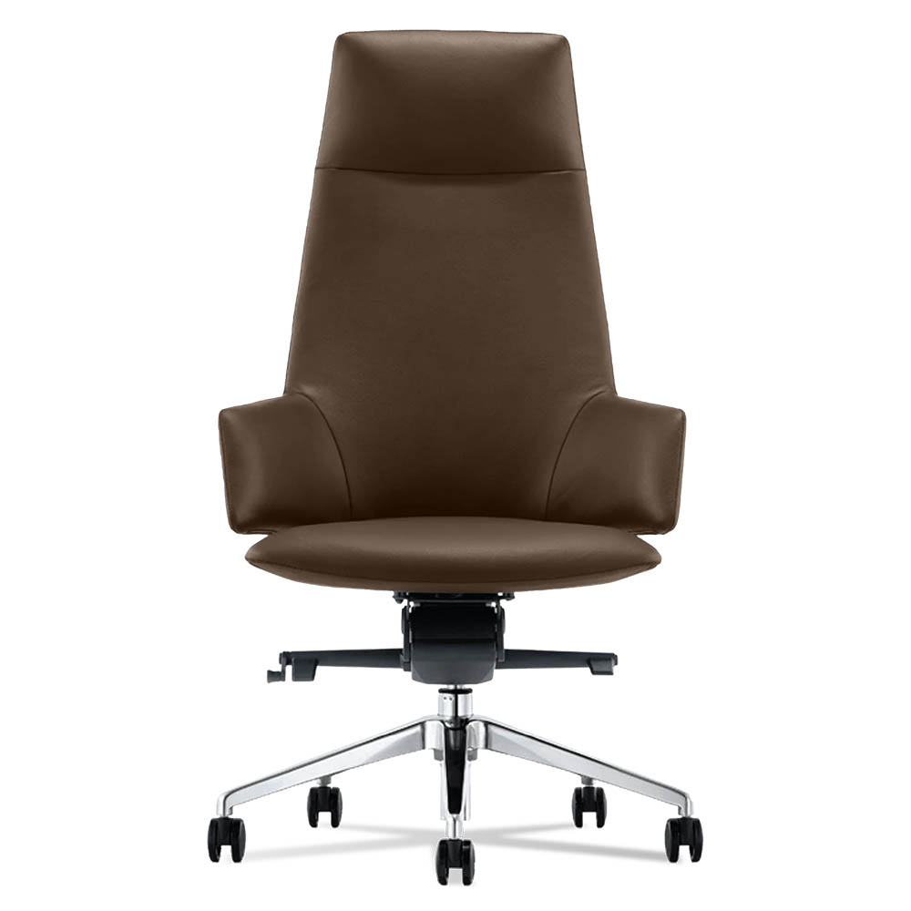 EXECUTIVE PORTFOLIO NEWPORT CHAIR HIGH BACK PU LEATHER 300 X 470 X 1060MM BROWN