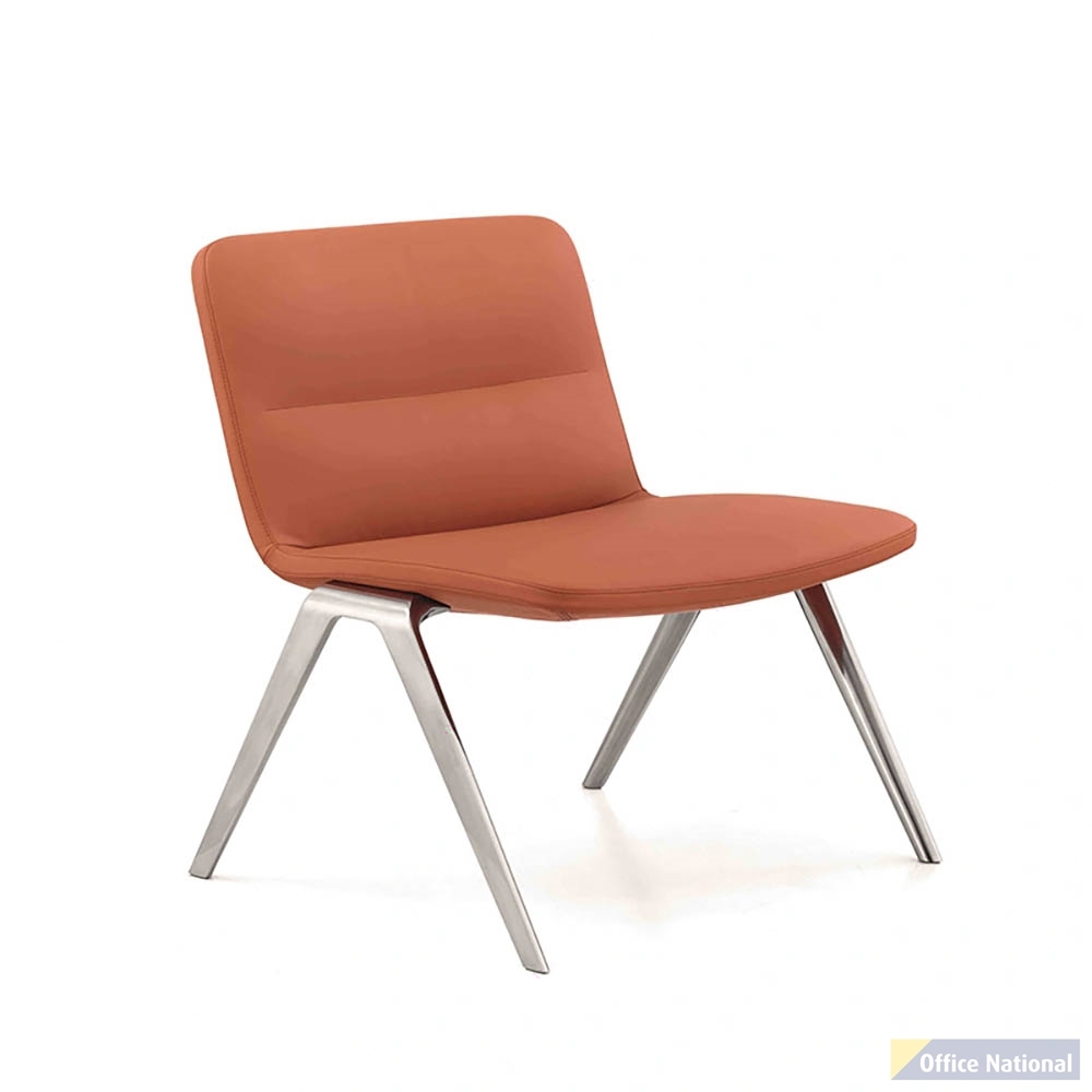 EXECUTIVE PORTFOLIO BONDI CHAIR MEDIUM BACK GENUINE LEATHER 660 X 485 X 790MM ORANGE