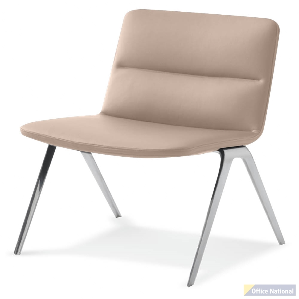 EXECUTIVE PORTFOLIO BONDI CHAIR MEDIUM BACK PU LEATHER 660 X 485 X 790MM BEIGE