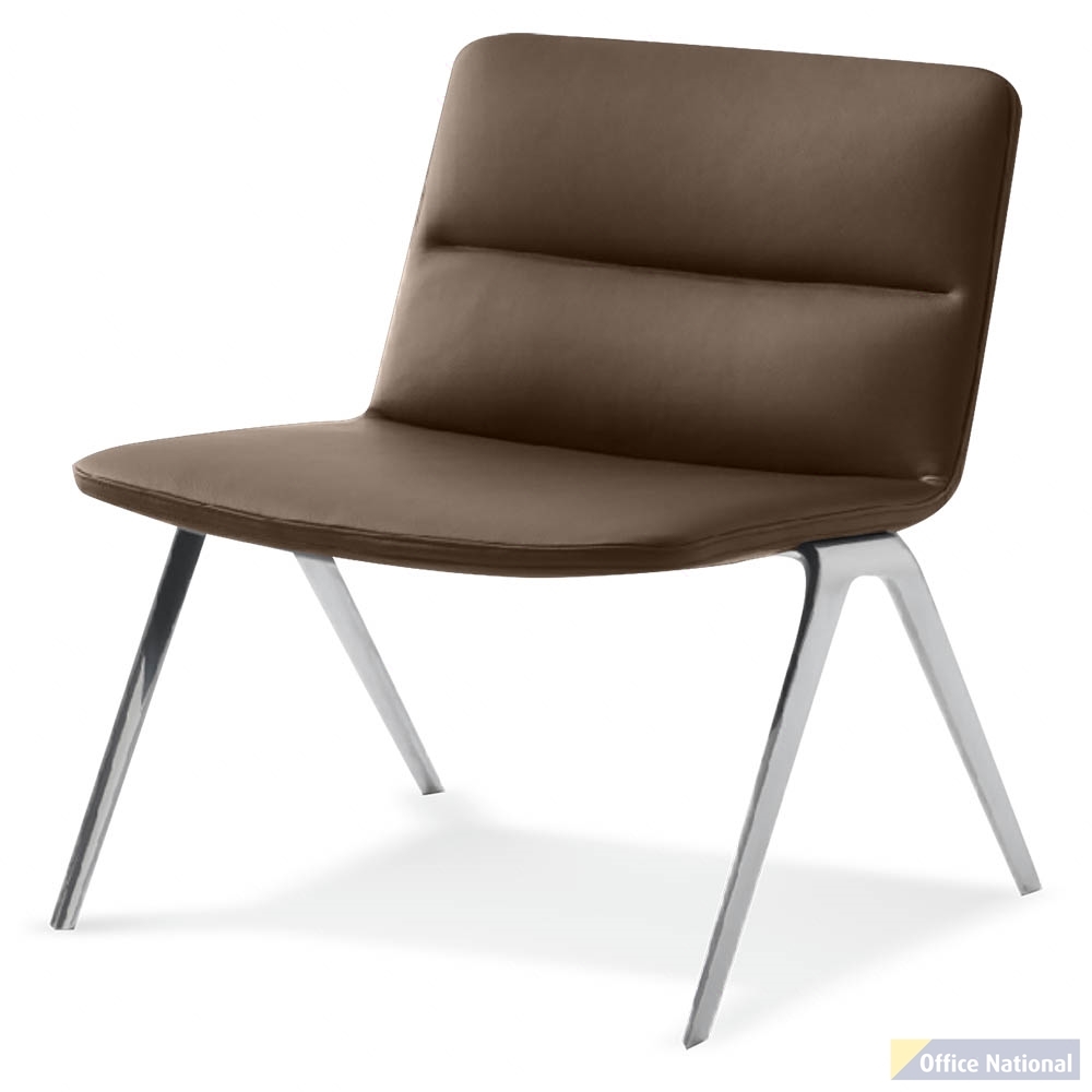 EXECUTIVE PORTFOLIO BONDI CHAIR MEDIUM BACK PU LEATHER 660 X 485 X 790MM BROWN