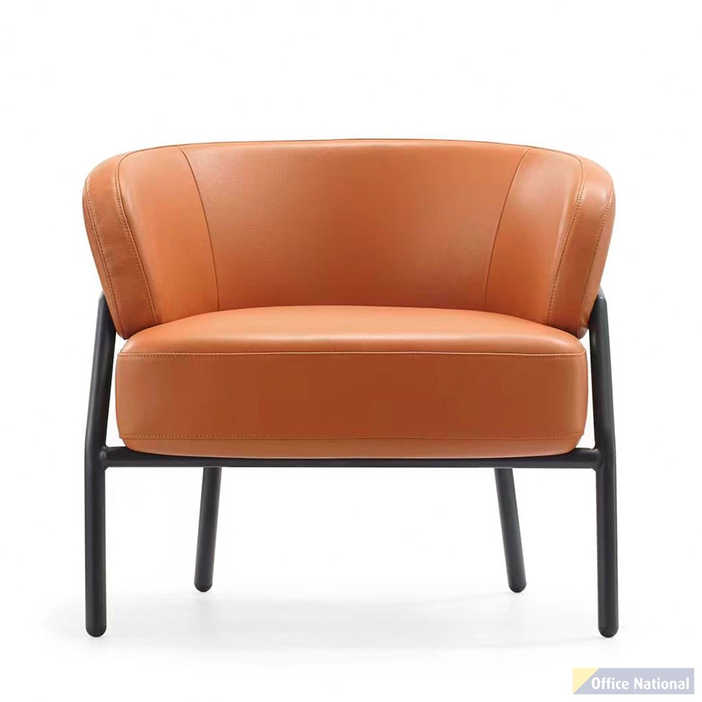 EXECUTIVE PORTFOLIO SORRENTO CHAIR MEDIUM BACK GENUINE LEATHER 500 X 500 X 640MM ORANGE