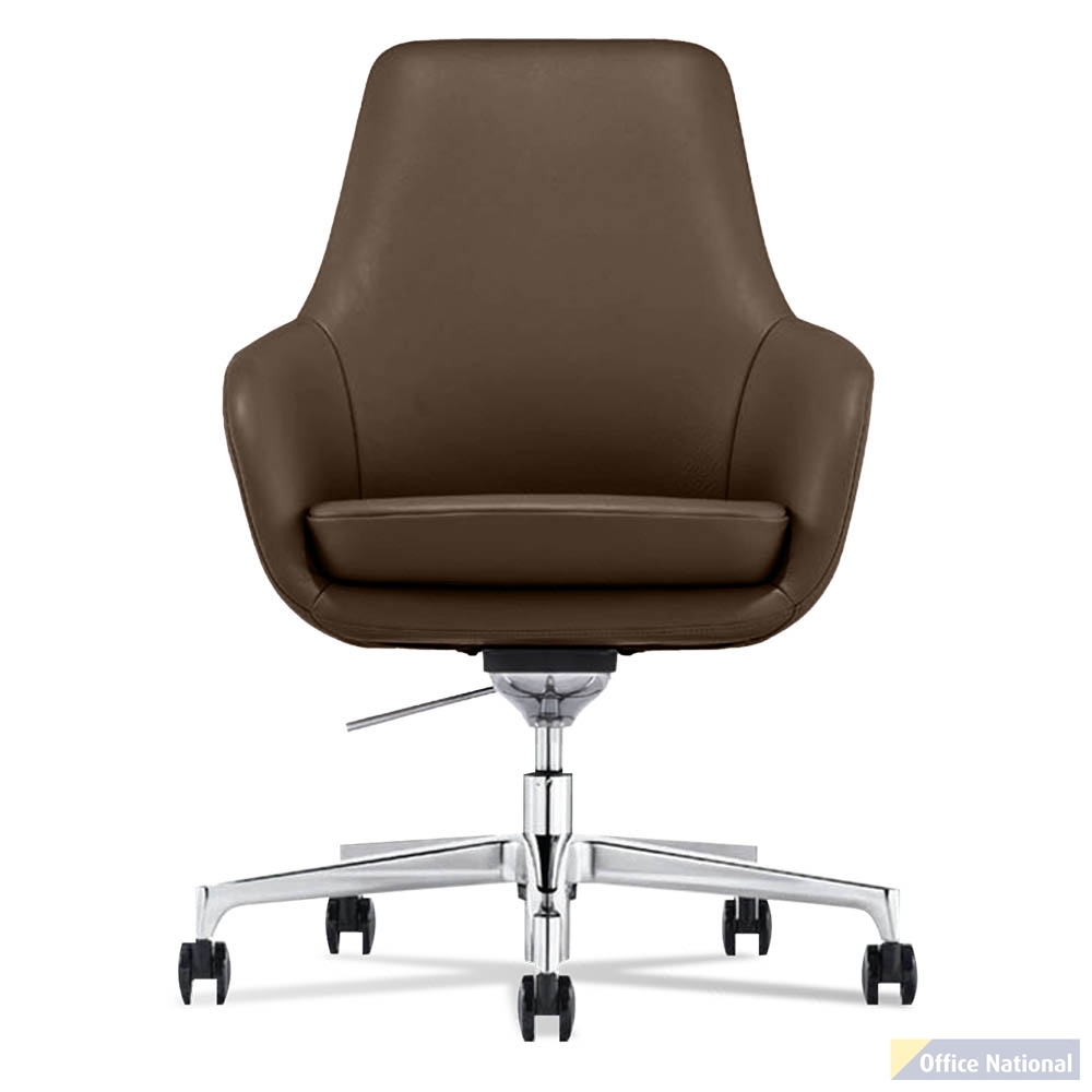 EXECUTIVE PORTFOLIO AVALON CHAIR MEDIUM BACK PU LEATHER 46 X 480 X 930MM BROWN