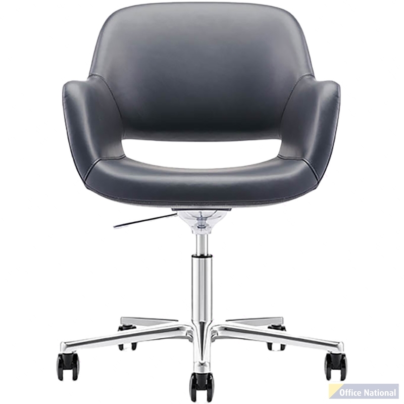 EXECUTIVE PORTFOLIO MARINO CHAIR LOW BLACK PU LEATHER 350 X 465 X 830MM