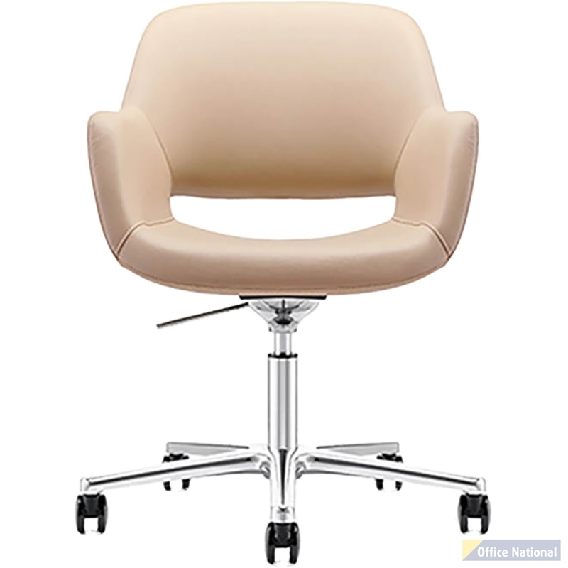 EXECUTIVE PORTFOLIO MARINO CHAIR LOW BLACK PU LEATHER 350 X 465 X 830MM BEIGE