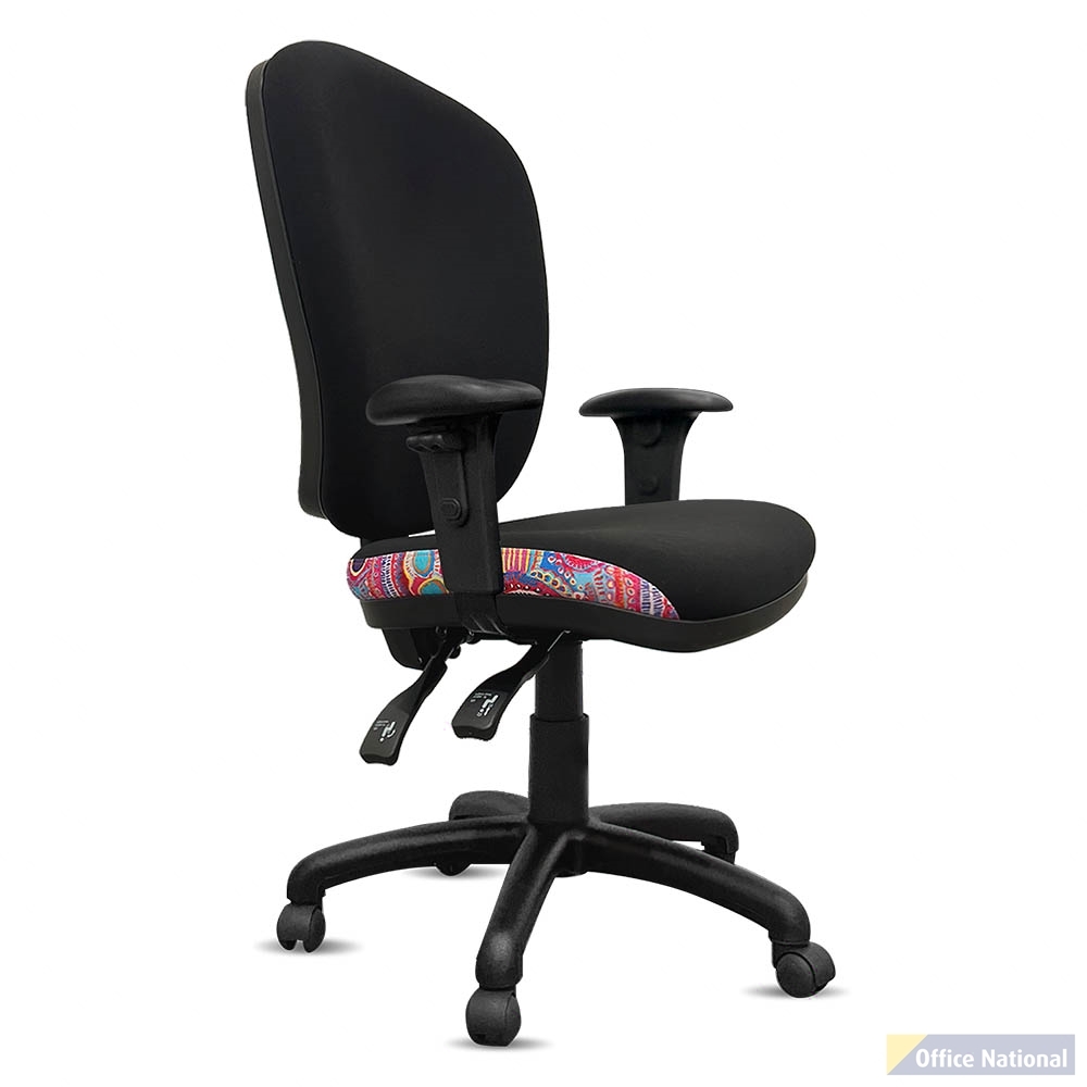 ORANGE DUST ALICE CHAIR WITH ARMS HIGH BACK 510 X 490 X 960MM OPAL BLACK