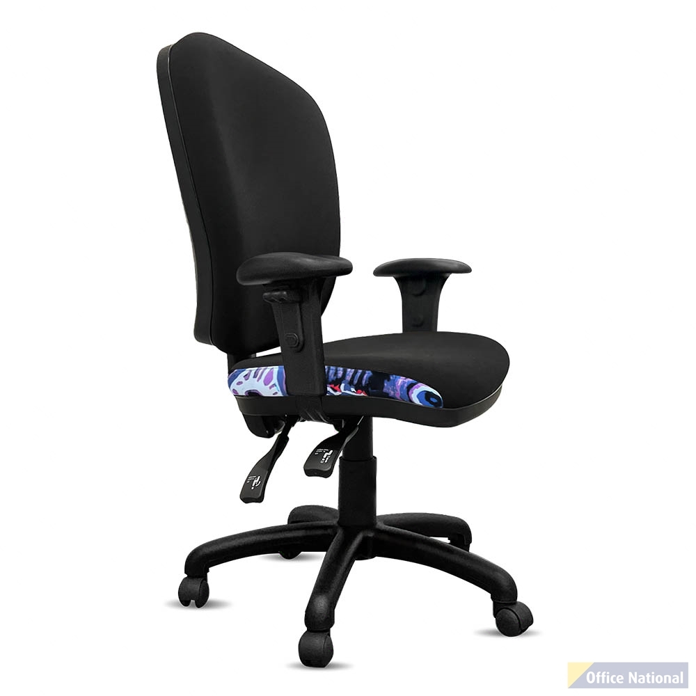 ORANGE DUST ALICE CHAIR WITH ARMS HIGH BACK 510 X 490 X 960MM PEARL BLACK