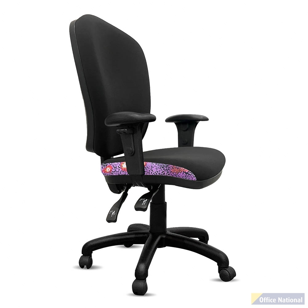ORANGE DUST ALICE CHAIR WITH ARMS HIGH BACK 510 X 490 X 960MM SWAN BLACK