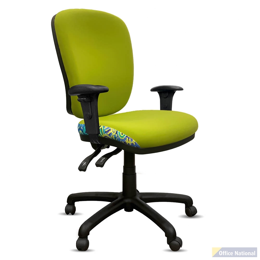 ORANGE DUST SPECTRUM ALICE OFFICE CHAIR WITH ARMS HIGH BACK 510 X 490 X 960MM EUCALYPTUS GREEN