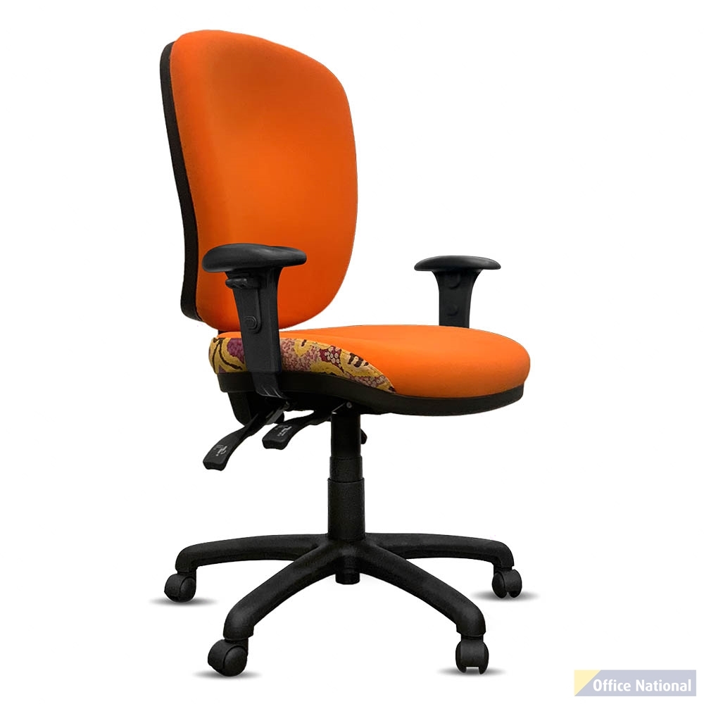 ORANGE DUST SPECTRUM ALICE OFFICE CHAIR WITH ARMS HIGH BACK 510 X 490 X 960MM GOLDEN ORANGE