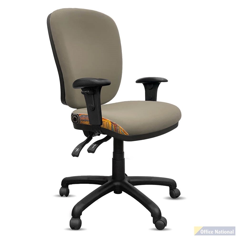ORANGE DUST SPECTRUM ALICE OFFICE CHAIR WITH ARMS HIGH BACK 510 X 490 X 960MM MIST GREY