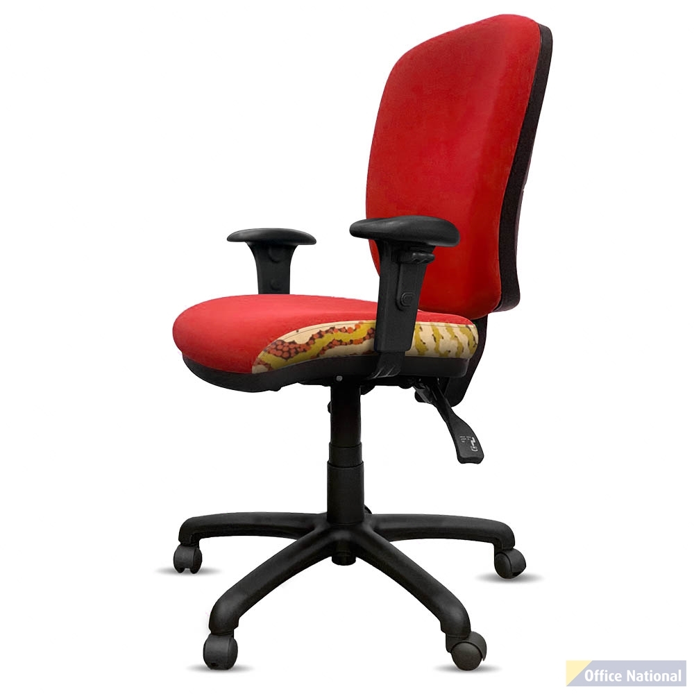ORANGE DUST SPECTRUM ALICE OFFICE CHAIR WITH ARMS HIGH BACK 510 X 490 X 960MM OCHRE RED