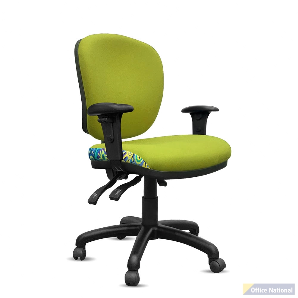 ORANGE DUST SPECTRUM ALICE OFFICE CHAIR WITH ARMS MEDIUM BACK 510 X 490 X 880MM EUCALYPTUS GREEN