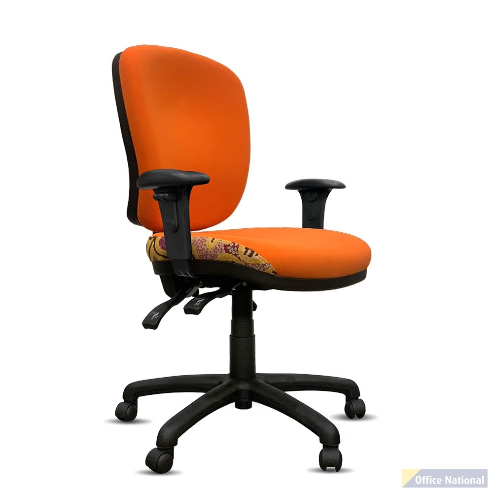 ORANGE DUST SPECTRUM ALICE OFFICE CHAIR WITH ARMS MEDIUM BACK 510 X 490 X 880MM GOLDEN ORANGE