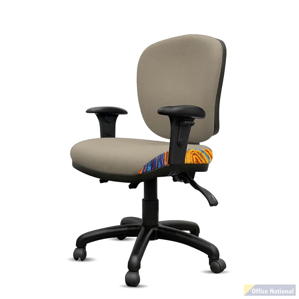 ORANGE DUST SPECTRUM ALICE OFFICE CHAIR WITH ARMS MEDIUM BACK 510 X 490 X 880MM MIST GREY
