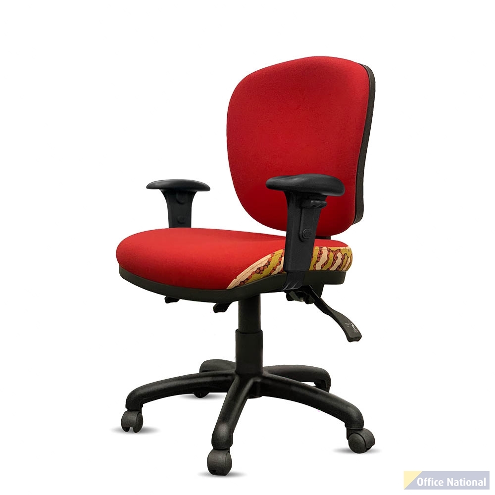 ORANGE DUST SPECTRUM ALICE OFFICE CHAIR WITH ARMS MEDIUM BACK 510 X 490 X 880MM OCHRE RED