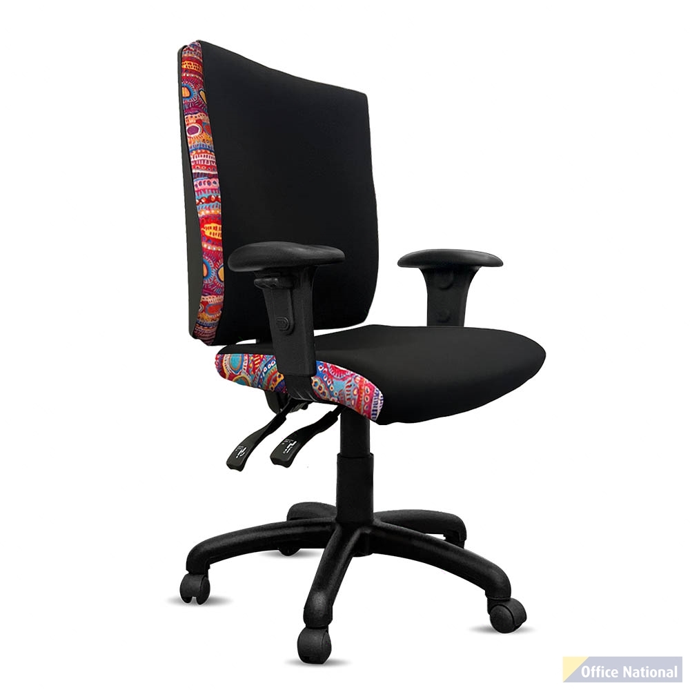 ORANGE DUST KATHERINE CHAIR WITH ARMS HIGH BACK 510 X 450 X 990MM OPAL BLACK