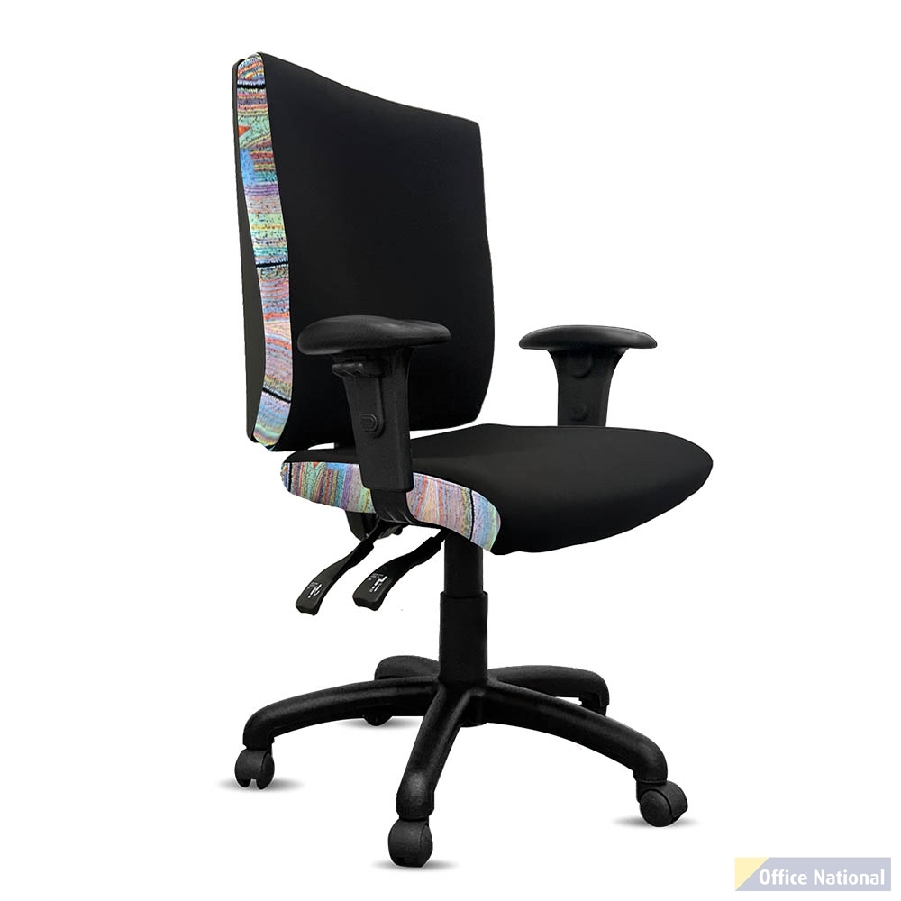 ORANGE DUST KATHERINE CHAIR WITH ARMS HIGH BACK 510 X 450 X 990MM ROCK BLACK