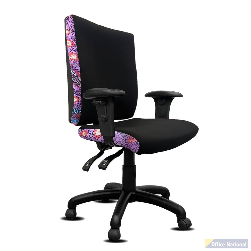 ORANGE DUST KATHERINE CHAIR WITH ARMS HIGH BACK 510 X 450 X 990MM SWAN BLACK