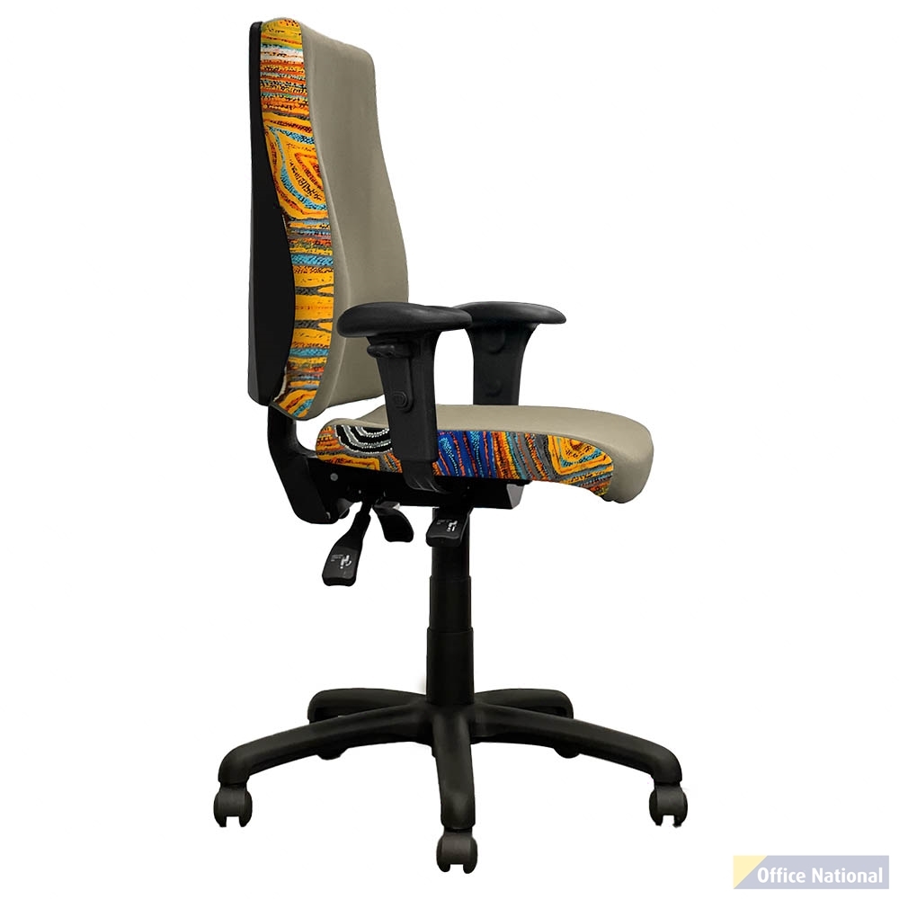ORANGE DUST SPECTRUM KATHERINE OFFICE CHAIR WITH ARMS HIGH BACK 510 X 450 X 990MM MIST GREY