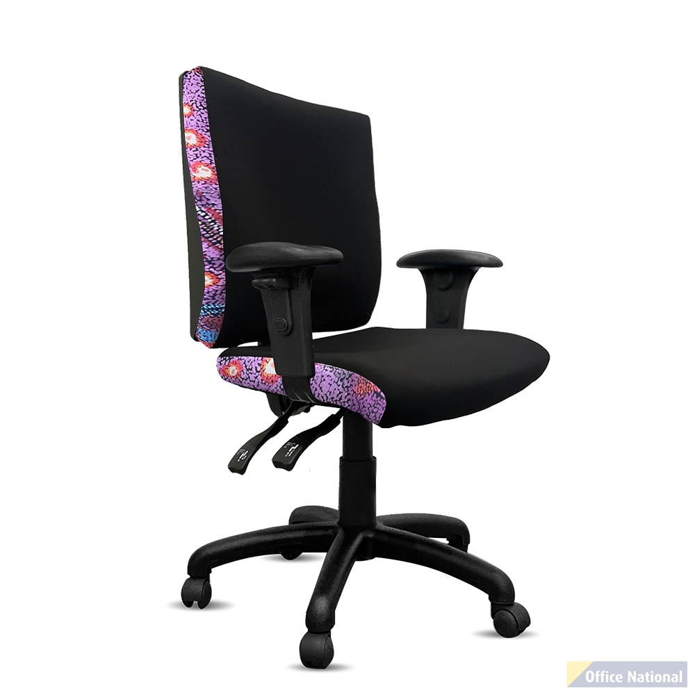 ORANGE DUST KATHERINE CHAIR WITH ARMS MEDIUM BACK 510 X 450 X 910MM SWAN BLACK