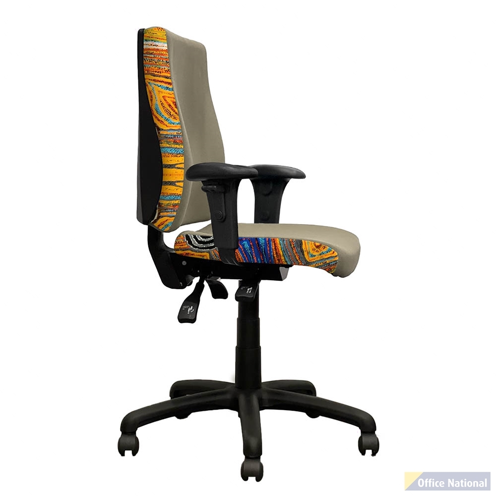 ORANGE DUST SPECTRUM KATHERINE OFFICE CHAIR WITH ARMS MEDIUM BACK 510 X 450 X 910MM MIST GREY