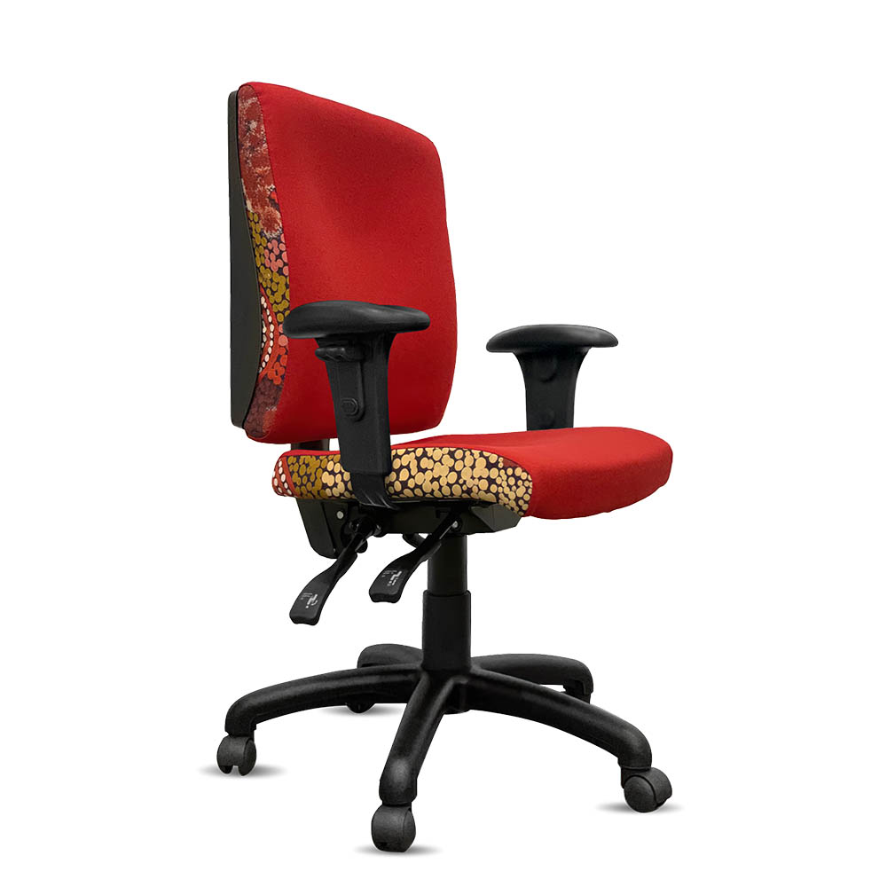 ORANGE DUST SPECTRUM KATHERINE OFFICE CHAIR WITH ARMS MEDIUM BACK 510 X 450 X 910MM OCHRE RED