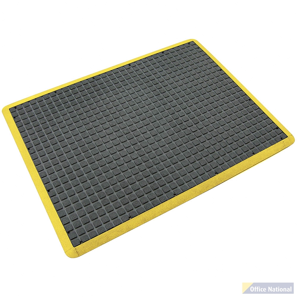 AIR GRID ANTI-FATIGUE MAT 900 X 1500MM BLACK/YELLOW