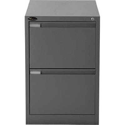 MERCURY FILING CABINET 2 DRAWER 470 X 620 X 710MM GRAPHITE RIPPLE
