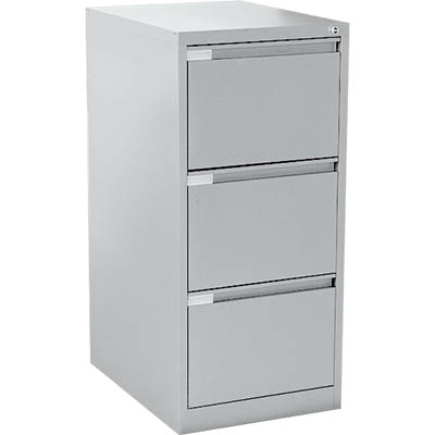 MERCURY FILING CABINET 3 DRAWER 470 X 620 X 1015MM SILVER GREY