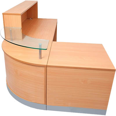 RAPID WORKER FLOW RECEPTION DESK BEECH/IRONSTONE