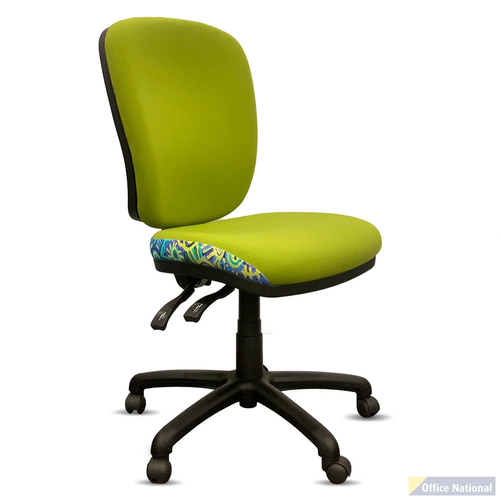 ORANGE DUST ALICE OFFICE CHAIR SPECTRUM HIGH BACK EUCALYPTUS GREEN
