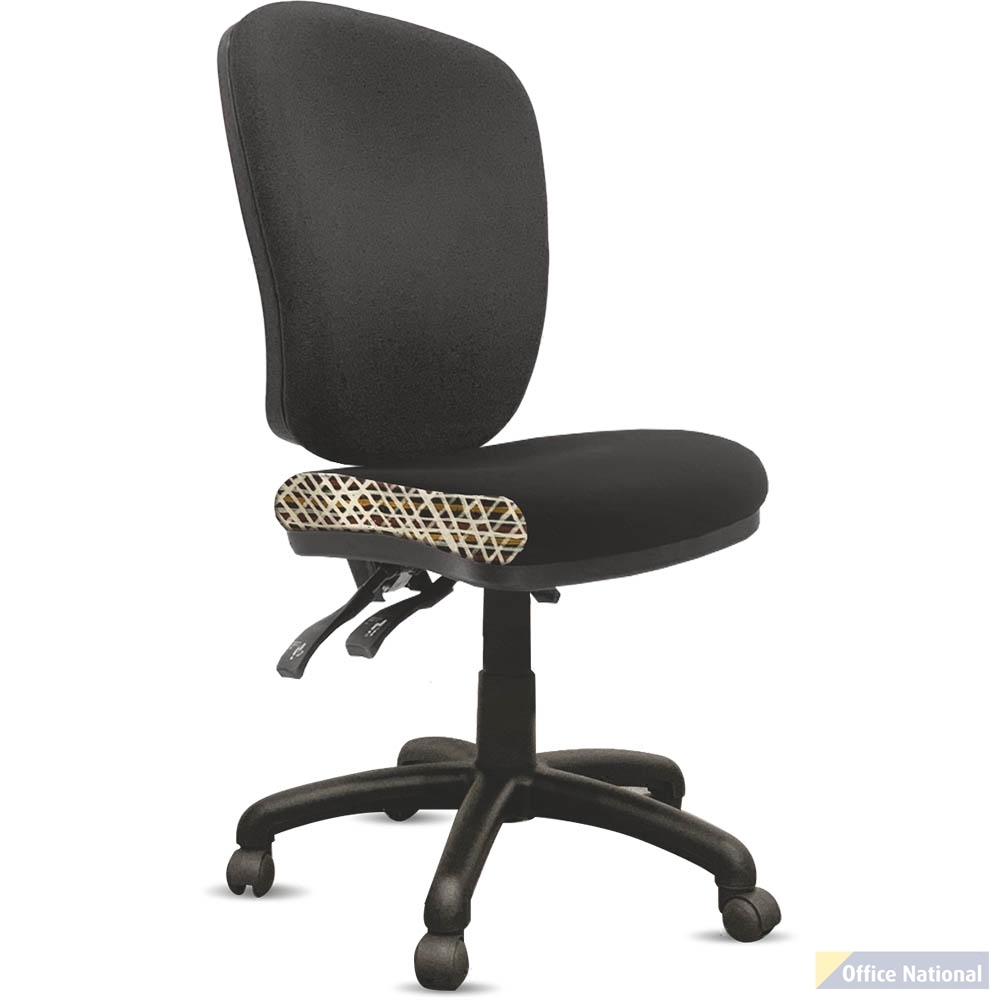ORANGE DUST ALICE CHAIR MEDIUM BACK 460 X 460MM COCKATOO BLACK