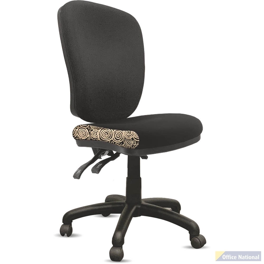 ORANGE DUST ALICE CHAIR MEDIUM BACK 460 X 460MM DOTS BLACK