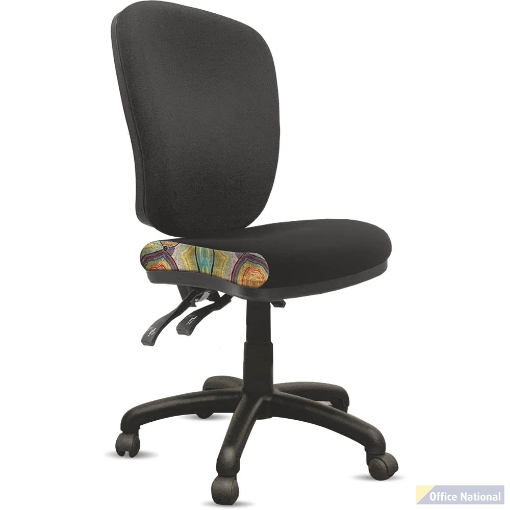 ORANGE DUST ALICE CHAIR MEDIUM BACK 460 X 460MM ROCK BLACK
