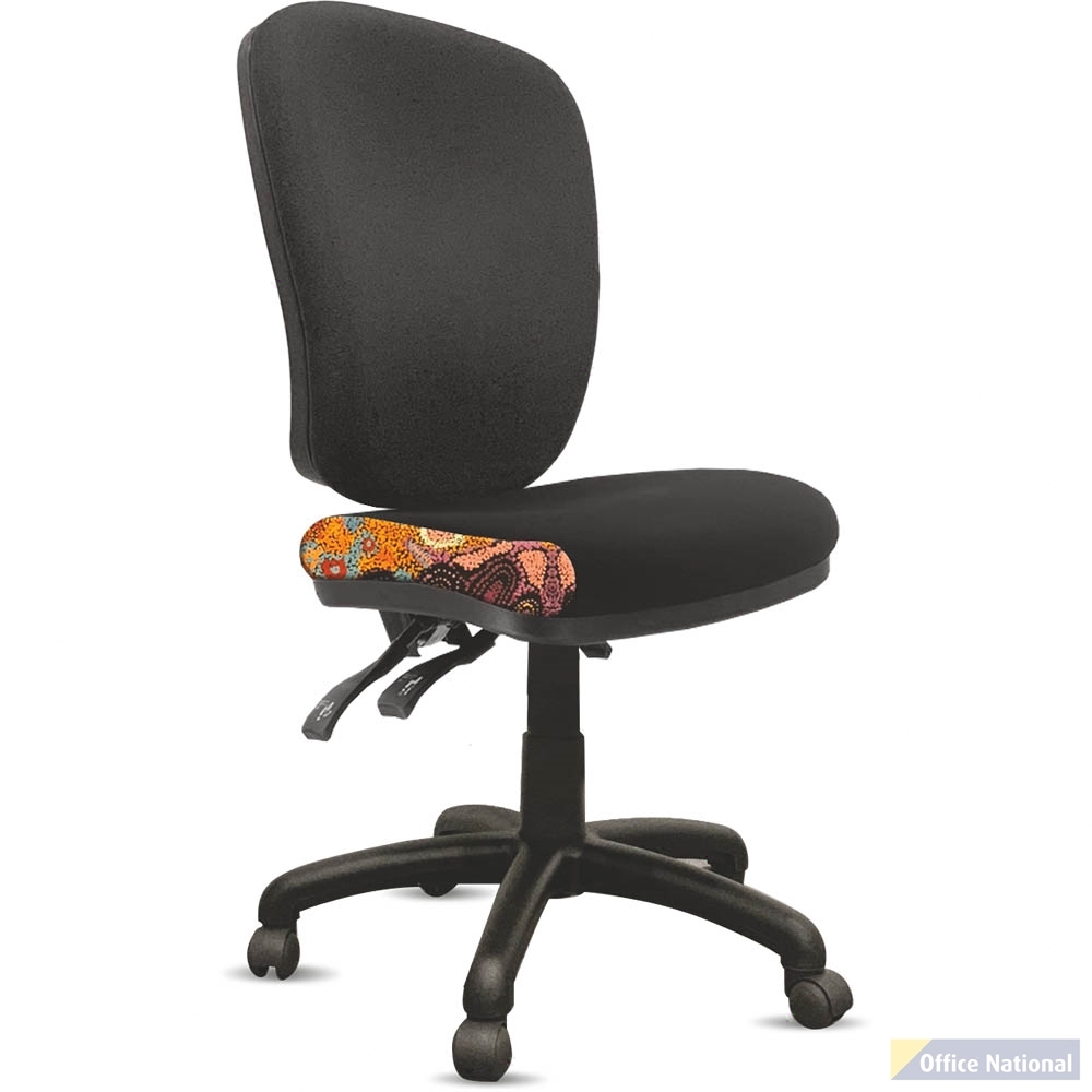 ORANGE DUST ALICE CHAIR MEDIUM BACK 460 X 460MM SWAN BLACK