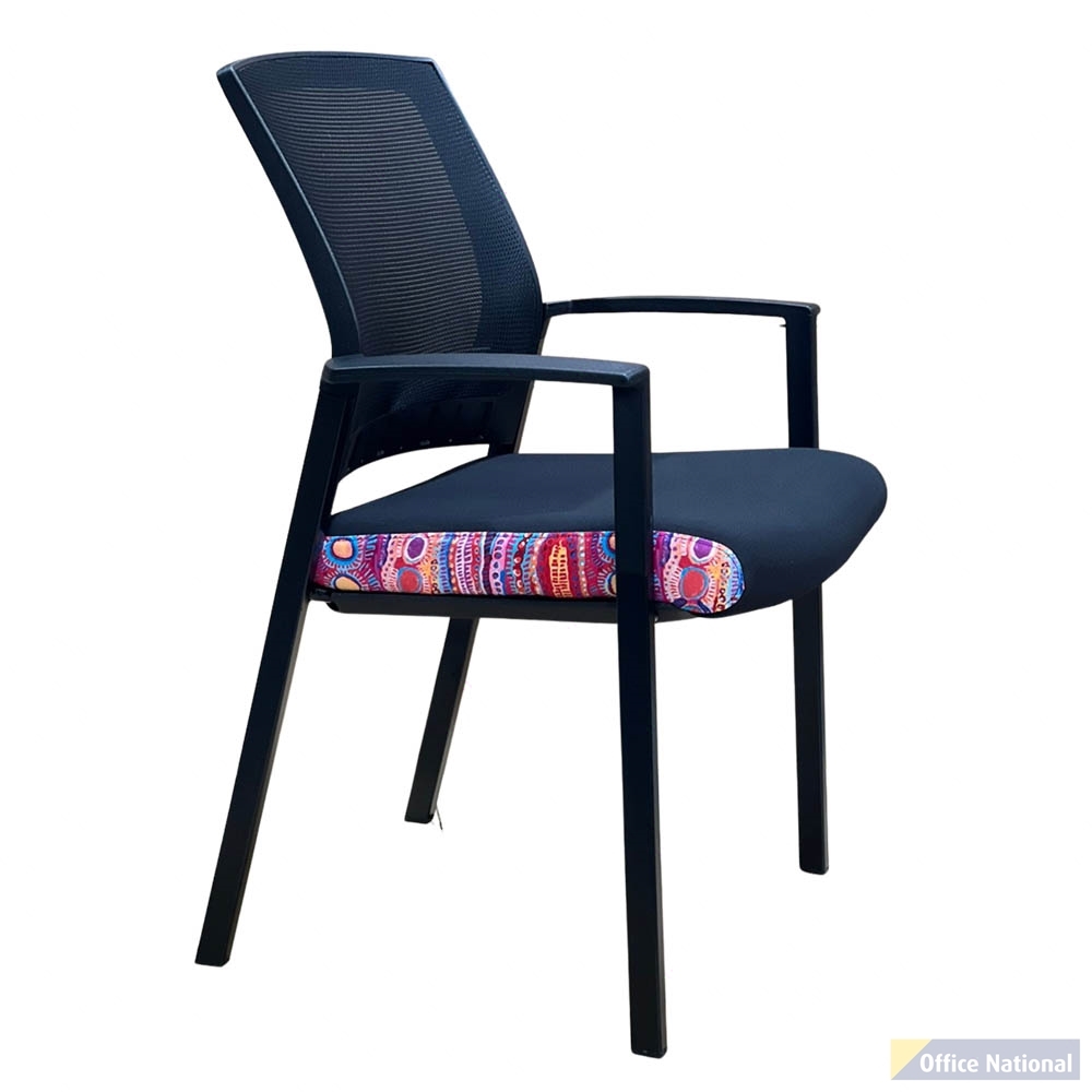 ORANGE DUST DARWIN VISITOR CHAIR OPAL BLACK